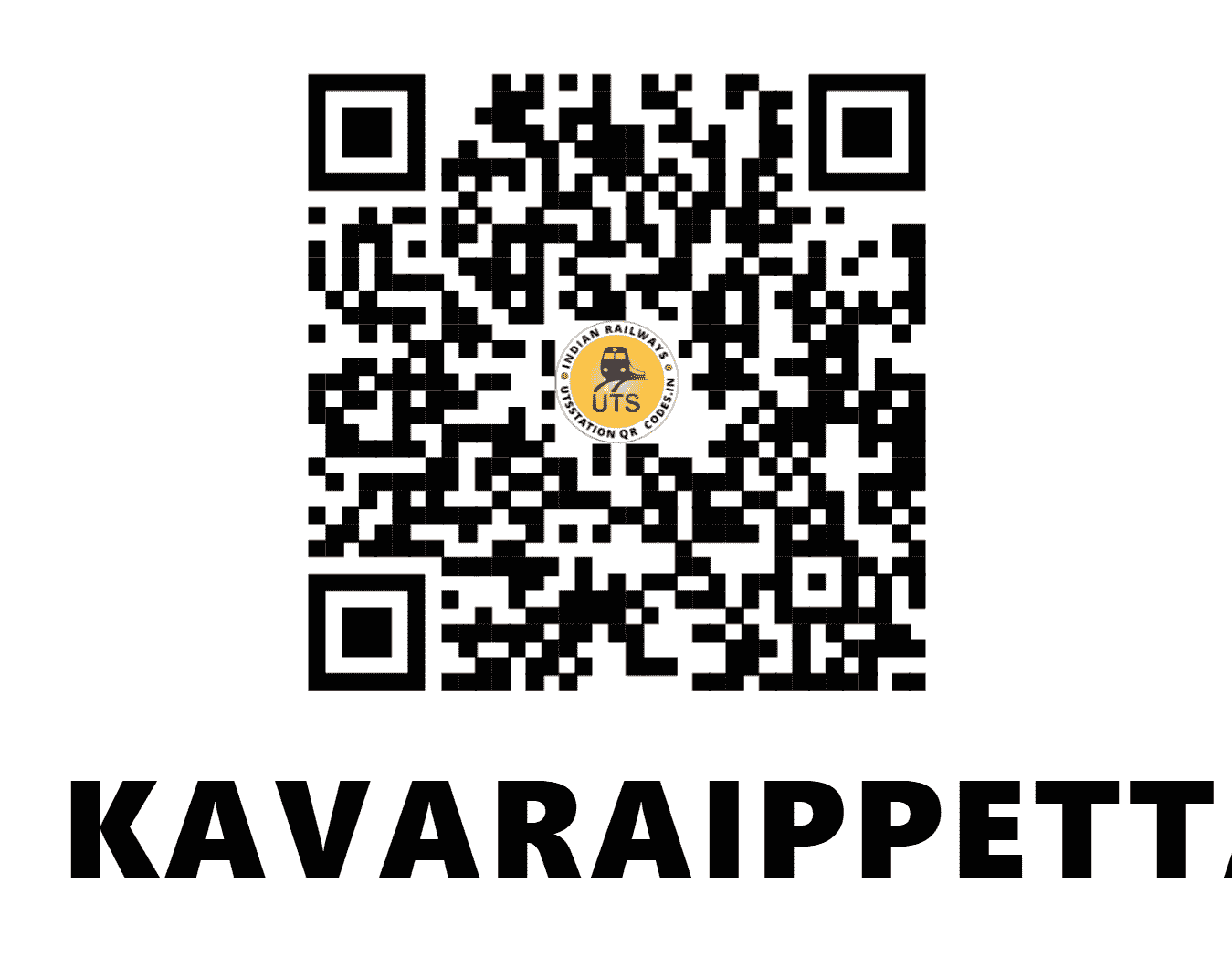 UTS QR Code for KAVARAIPPETTAI - KVP (SR - TAMIL NADU)